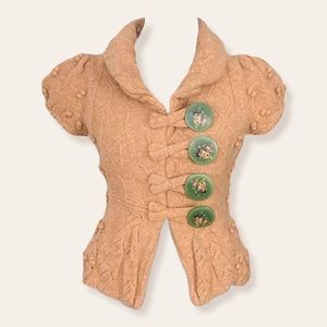 Sold | Leifsdottir | Orange Wool Milkmaid Sweater